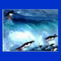 Penquin Play postcards