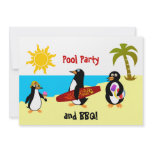 Penquin Pool Party / Beach Party Invitation