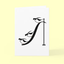 Penquin Slide Greeting Card cards