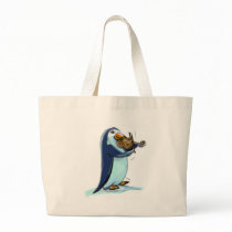 penquin violin player tote bag