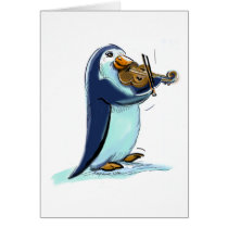 penquin violin player cards by raycasso penquin violin player cards