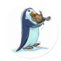 penquin violin player stickers