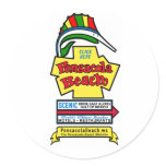 Pensacola Beach Sign 3" Stickers stickers