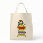 Pensacola Beach Sign Grocery Tote bags