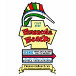 Pensacola Beach Sign Ladies Fitted T-Shirt t-shirts