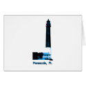 Pensacola FL Lighthouse Blue The MUSEUM Zazzle Gif cards