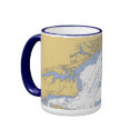 Pensacola Florida Nautical harbor chart Coffee Mug by sailorpatp Pensacola Florida Nautical harbor chart Coffee Mug