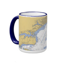 Pensacola Florida Nautical harbor chart Coffee Mug