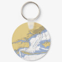 Pensacola, Florida Nautical Harbor Chart Keychain by sailorpatp Pensacola, Florida Nautical Harbor Chart Keychain