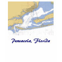Pensacola, Florida Nautical harbor chart T-shirt by sailorpatp Pensacola, Florida Nautical harbor chart T-shirt