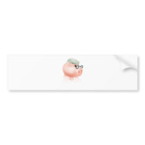 Pension pig money box bumper sticker