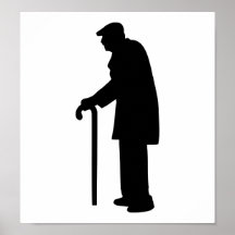 Pensioner retired man poster
