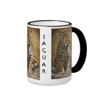 Pensive Jaguar Mug by Lois Bryan mugs