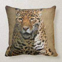 Pensive Jaguar Pillow by Lois Bryan pillows