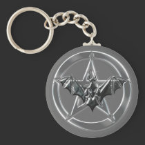 Pentacle Bat keychains