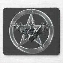 Pentacle Bat Mouse Pad