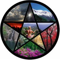 Pentacle collage Pin photo sculptures