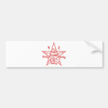 Pentacle from the Sixth Book of Moses Bumper Stickers
