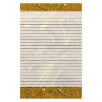 Pentacle, Gold Bar, Lined Personalized Stationery
