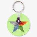 Pentacle - Green keychain