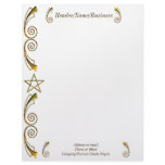 Pentacle in Gold, Clean Letterhead Template
