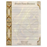 Pentacle in Gold Lined Letterhead