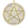 Pentacle in Gold Christmas Tree Ornament
