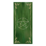Pentacle in Green Rack Card Template