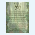 Pentacle in Wood Info Poster posters
