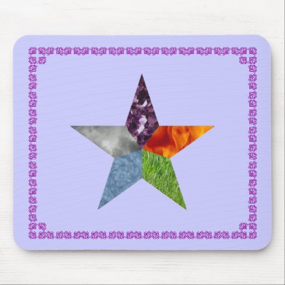 Pentacle - Purple Mouse Mats by ElementalByNature