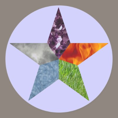 Pentacle - Purple Round Sticker by ElementalByNature