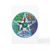 pentacle-seasons greeting cards