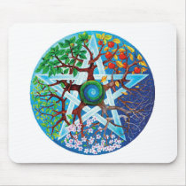 pentacle-seasons mouse pads