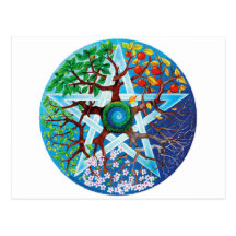 pentacle-seasons post card