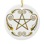 Pentacle, Under the Protection of the Goddess Christmas Ornament