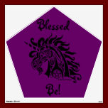 Pentacle Unicorn (black) Wall Decal wall decals