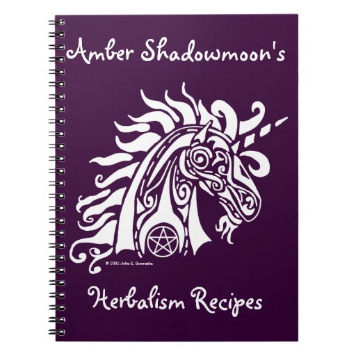 Pentacle Unicorn (white) Notebook