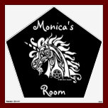 Pentacle Unicorn (white) Wall Decal wall decals