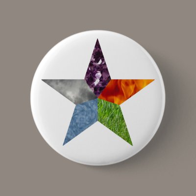 Pentacle - White Buttons by ElementalByNature