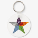 Pentacle - White keychain