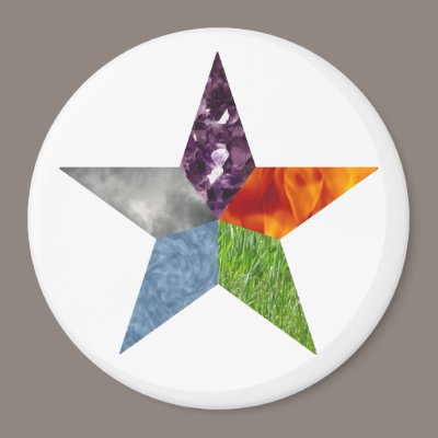 Pentacle - White Refrigerator Magnet by ElementalByNature