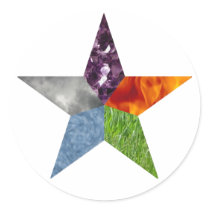 Pentacle - White stickers by ElementalByNature Pentacle - White stickers