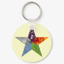 Pentacle - Yellow keychain
