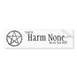Pentacles Bumper Stickers