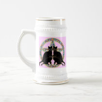Pentagram Black Cats Ostara Easter Mug by quidicane Pentagram Black Cats Ostara Easter Mug