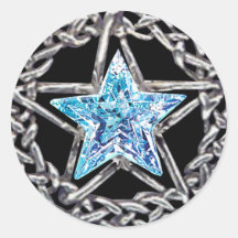 Pentagram Crystal Star Stickers