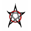 Pentagram in black and red t-shirts by jaecee666 Pentagram in black and red t-shirts
