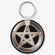 pentagram key chain keychains