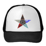 Pentagram of five elements trucker hats