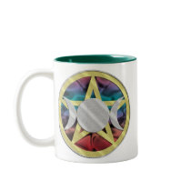 Pentagram Pentacle Triple Goddess cup Mug by quidicane Pentagram Pentacle Triple Goddess cup Mug